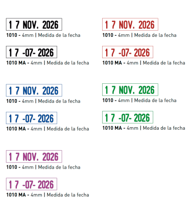 Sello/Cuño Fechador Tamaño 4mm