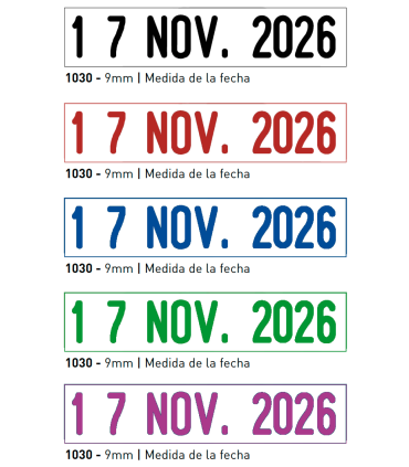 Sello/Cuño Fechador Tamaño 9mm