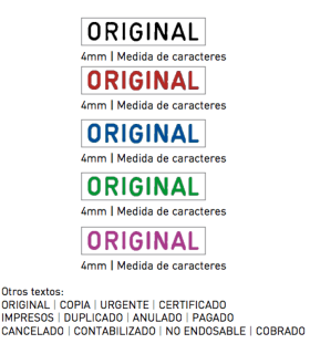 Sello/Cuño Profesional Formulario Tamaño 4mm