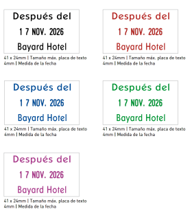 Sello/Cuño Fechador ref. 4750 Tamaño 41x24mm