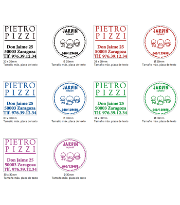 Sello/Cuño Mobile ref. 9430 Tamaño 30x30mm / 30mm de diámetro