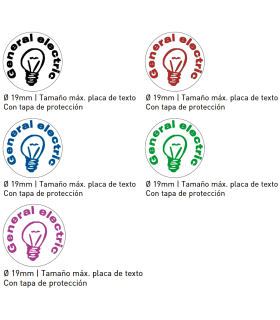 Sello/Cuño Circular ref. 46019 Tamaño 19mm de diámetro