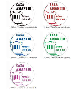 Sello/Cuño Profesional ref. 52040, Tamaño 40mm Ø