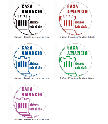 Sello/Cuño Profesional ref. 52040, Tamaño 40mm Ø