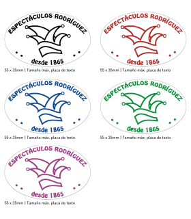 Sello/Cuño Oval ref. 44055 Tamaño 55x35mm