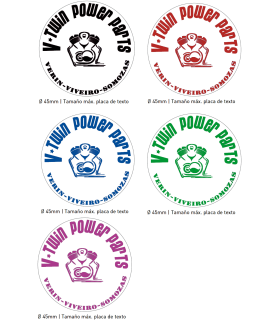 Sello/Cuño Circular ref. 46045, Tamaño 45mm de diámetro