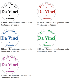 Sello/Cuño Circular ref. 46025, Tamaño 25mm de diámetro