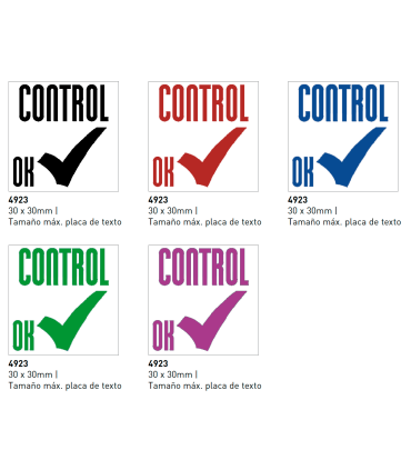 Sello/Cuño cuadrado ref. 4923, Tamaño 30x30mm