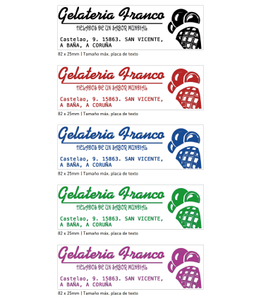 Sello/Cuño Rectangular ref. 4925, Tamaño 82x25mm