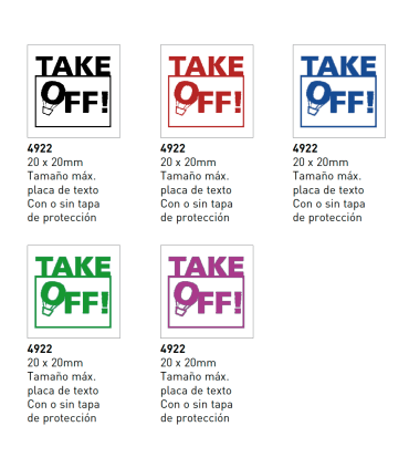 Sello/Cuño cuadrado ref. 4922, Tamaño 20x20mm