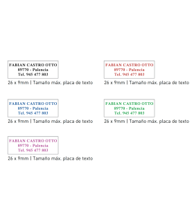 Sello/Cuño Rectangular ref. 4910, Tamaño 26x9mm