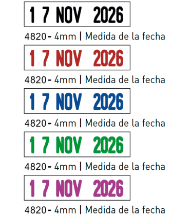 Sello/Cuño Profesional Fecha ref. 4820 Tamaño 4mm