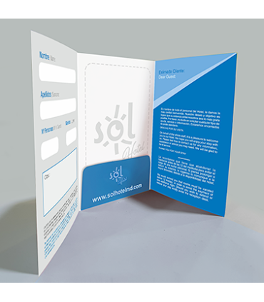 Tríptico Porta-Llave Habitación con Solapa Central