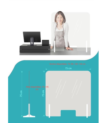 Mampara protección contra contagios