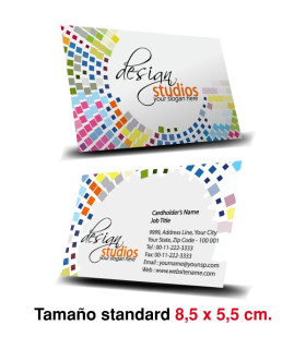 Tarjetas de Visita a todo Color plastificadas mate 2 caras