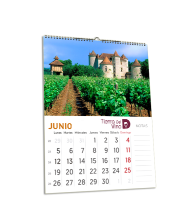 Calendarios de 13 láminas A4 con colgador