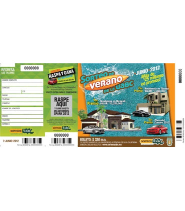 Talonarios de rifas y entradas a todo color