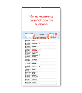 Calendario de pared Lechero 23,5 cm.