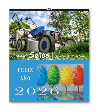 Calendario de Pared  Mensual 33,5 cm.