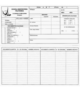 Fichas de papel varios colores y tamaños