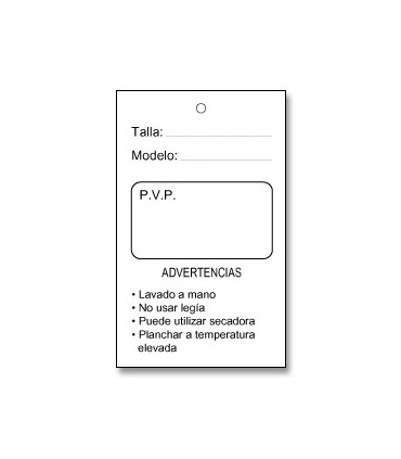 Etiquetas de Ropa en blanco y negro