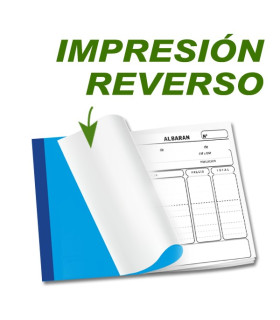 Impresión de segunda cara de talonarios