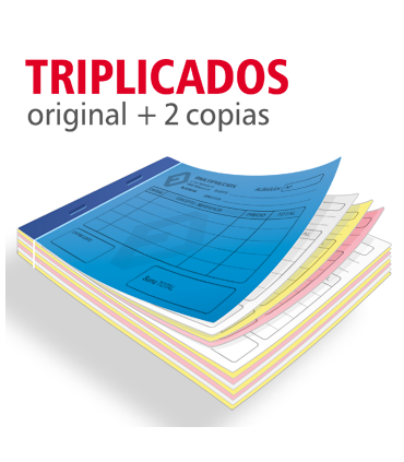 Talonarios copiativos triplicados