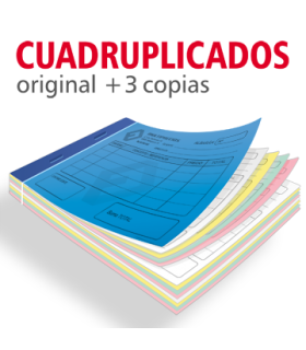 Talonarios copiativos Cuadruplicados A4