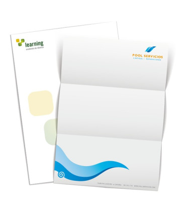 Papel de carta A4 impresos con logotipo a 2 colores
