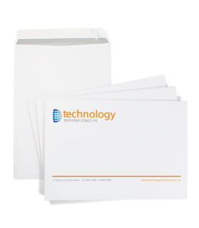 Sobres bolsa folio (22,9x32,4cm) impresos a 1 y 2 colores