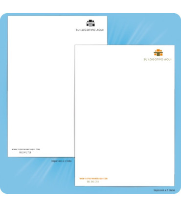 Papel de carta A4 impreso a 1  y 2 colores