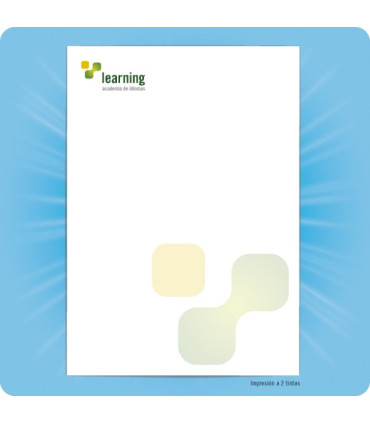 Hojas de carta A4 impresas a 2 colores