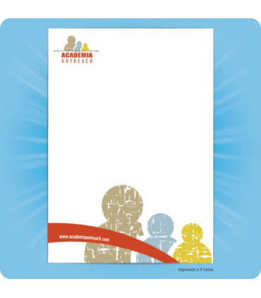 Papel de carta A4 impreso a todo color