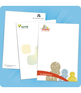 Hojas de carta A4 con membrete a todo color