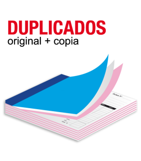 Talonarios copiativos duplicados 15x8.5 cm