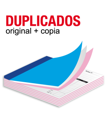 Talonarios copiativos duplicados 15x8.5 cm