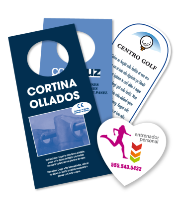 Flyers para colgar 10x21 cm a color