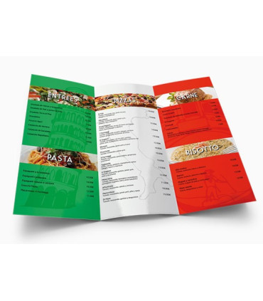 Cartas Rest. A4 Plegadas Triptico