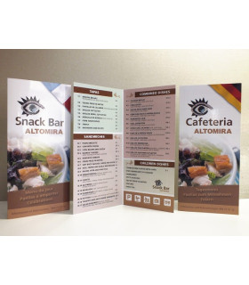 Cartas Restaurante A3 Plegadas