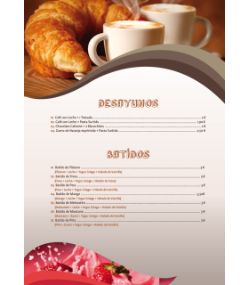 Cartas Restaurante A5 Sin Plegar