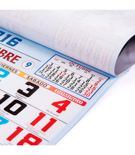 Calendario de Pared  Mensual 33,5 cm.