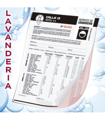 Hoja de Comanda para Lavandería