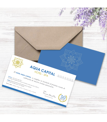 Tarjetón Invitación Evento 20x11cm