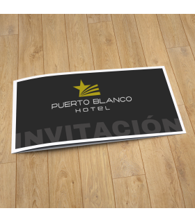 Tarjetón Invitación Díptico 20x10cm